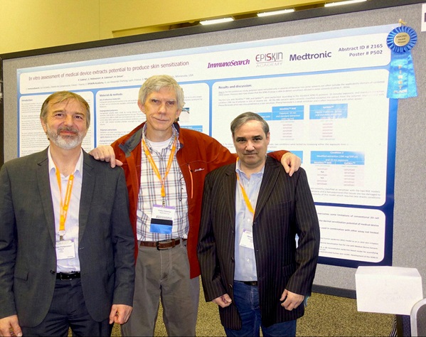 C. Pellevoisin (EPISKIN Academy), K. Coleman (Medtronic), H. Groux (ImmunoSearch)